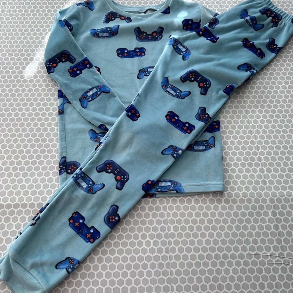 Carter's Blue Game Controller Pajama Set Size 14/14A